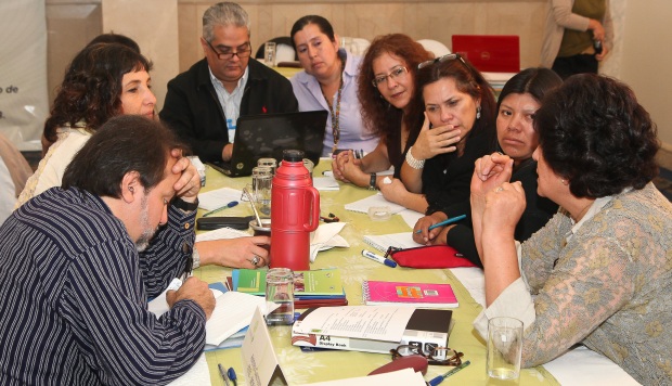 Representatives of torture rehabilitation centres conduct workshops at the Latin America regional meeting held in Quito, Ecuador.